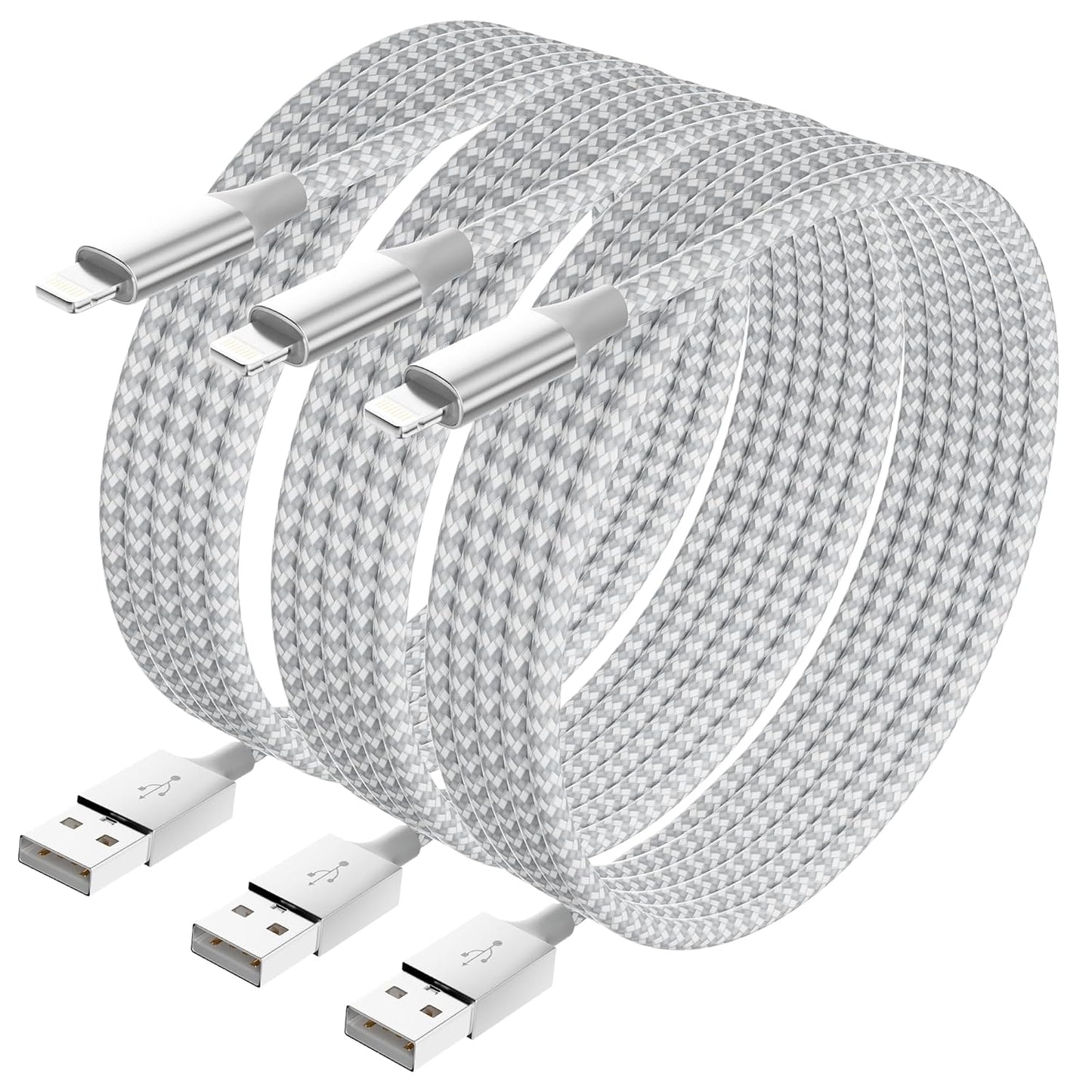 Fast Charge 10FT iPhone Cable 3-Pack - VODRAIS