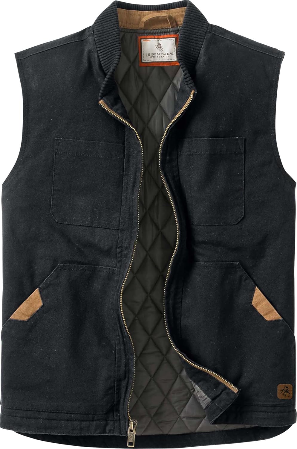 Legendary Whitetails Men's Quilted Canvas Vest for All Seasons