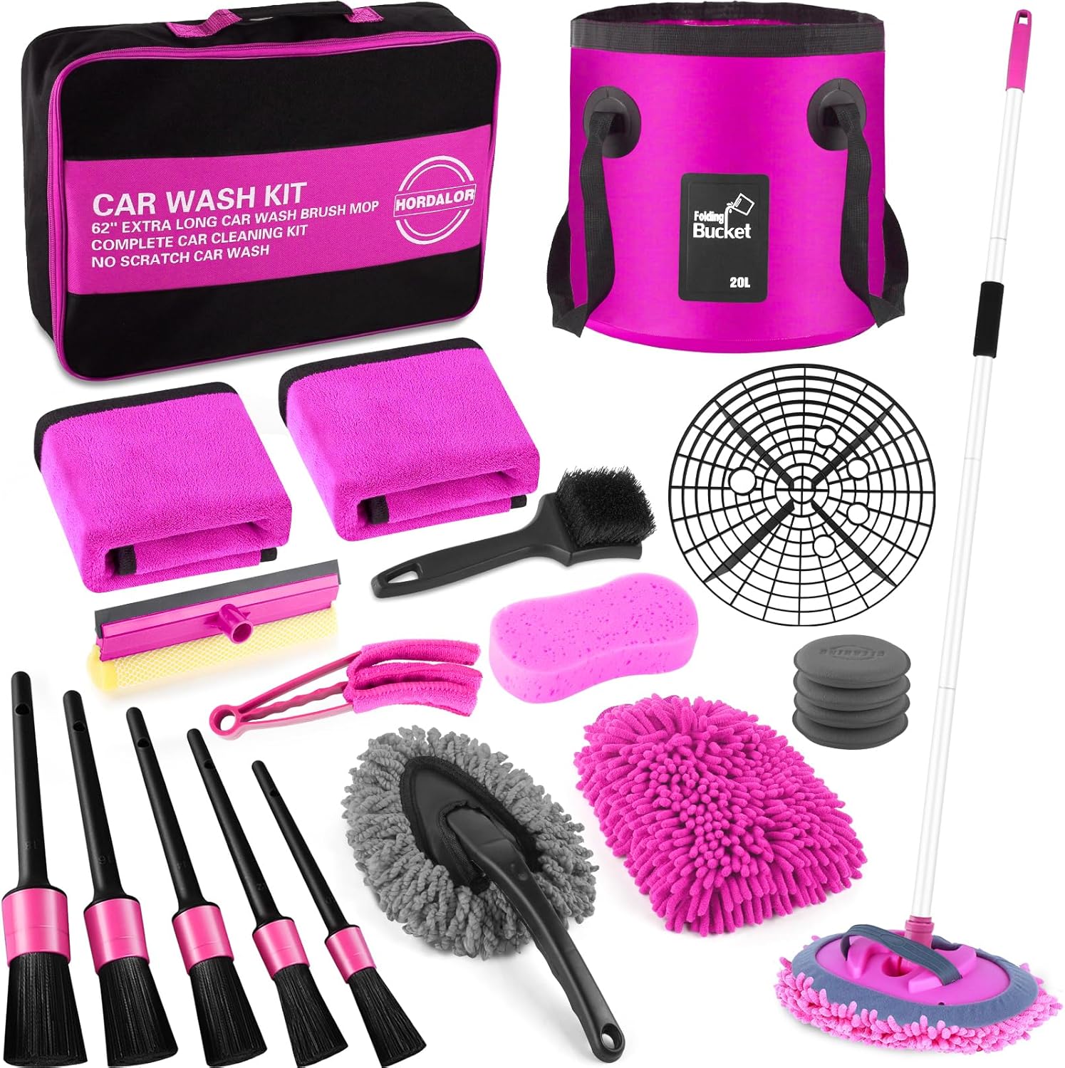 Ultimate Car Wash Kit: 21Pcs for Effortless Cleaning!