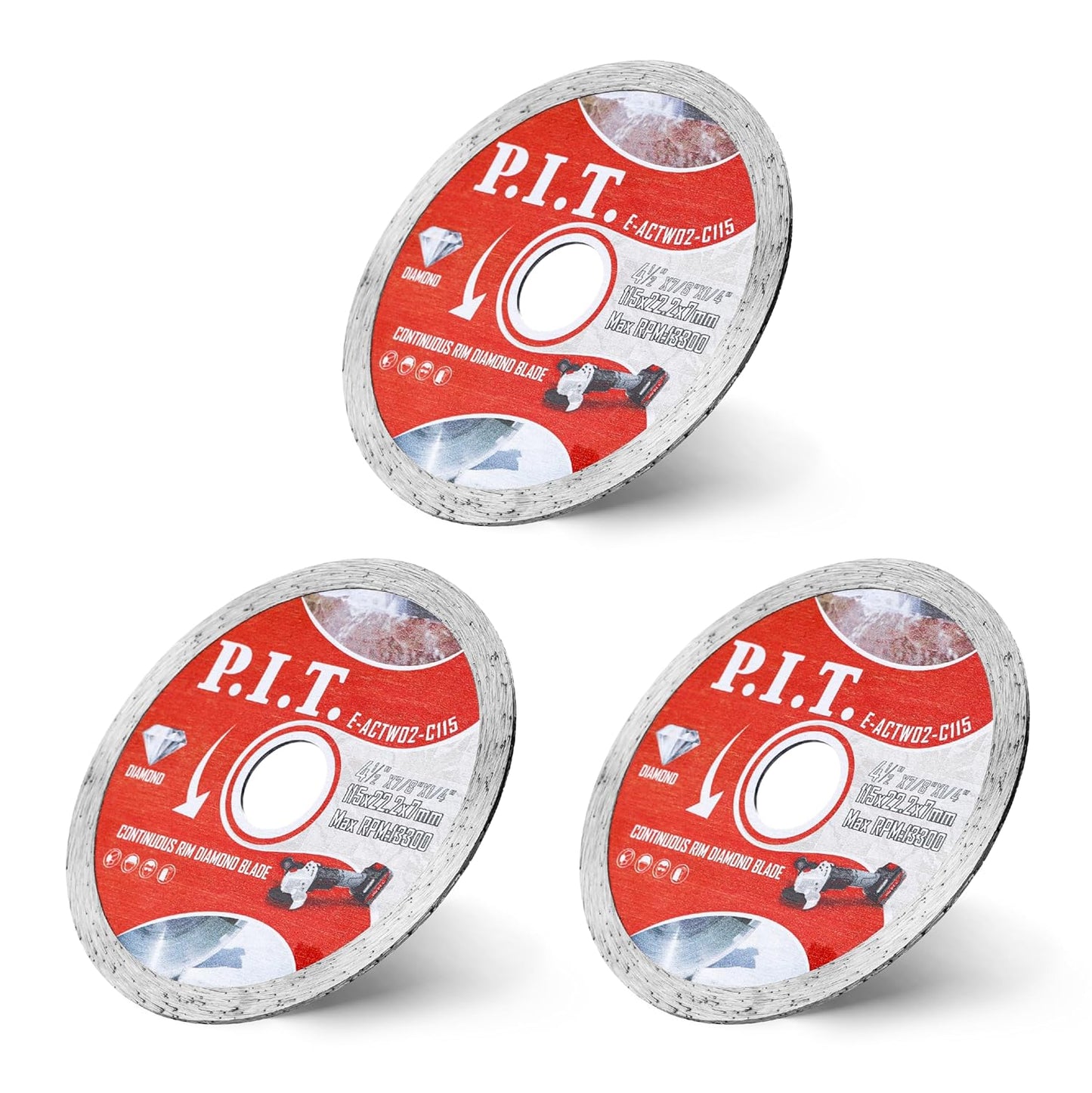 Premium Diamond Blade for Glass, Tile & Marble - 4-1/2 Cut Off Wheel