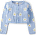Girls Long Sleeve Daisy Cardigan - Scalloped Edge Layering