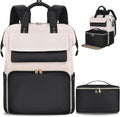 Lunch Backpack for Women with Laptop Compartment and Insulated Cooler