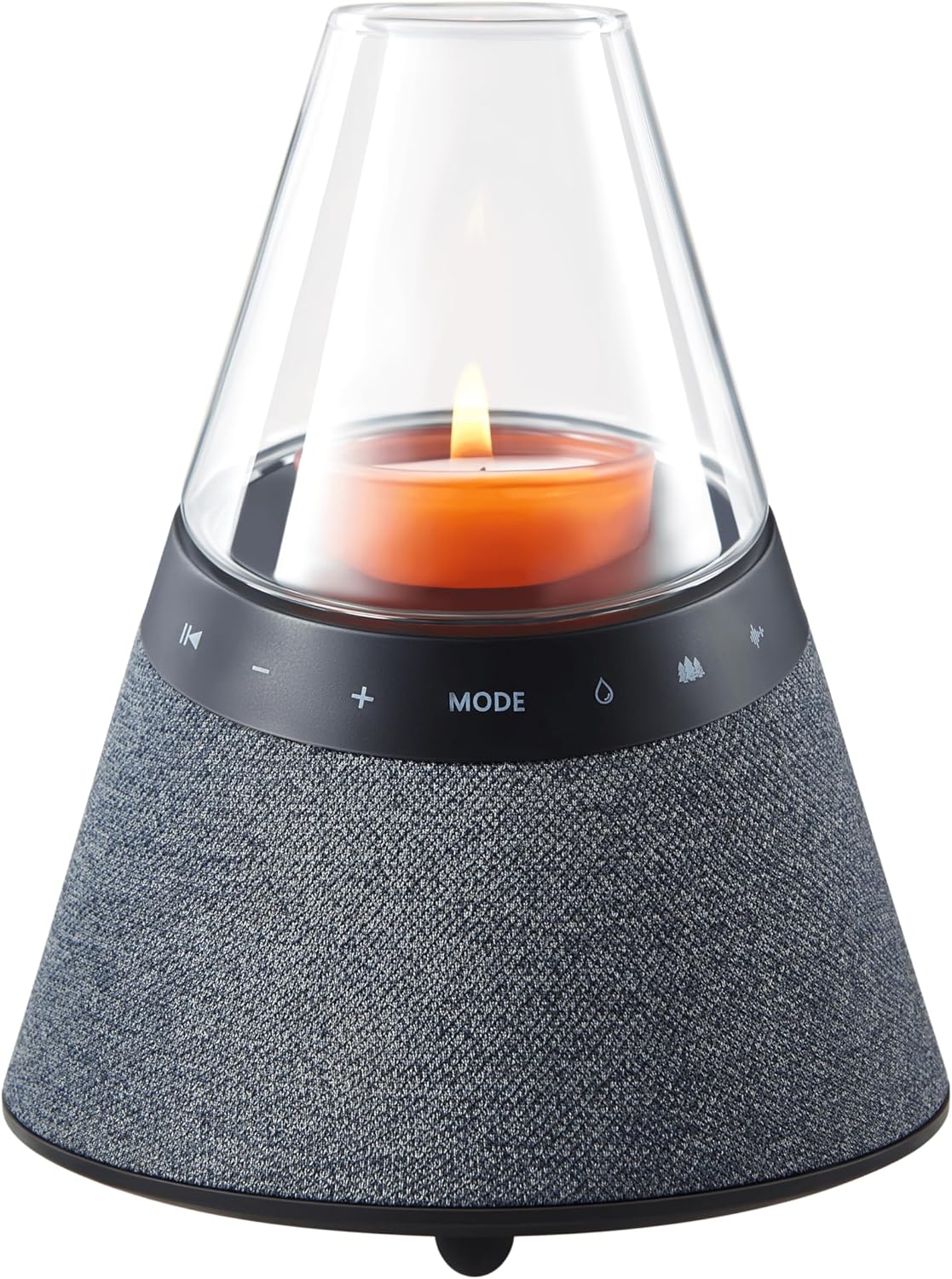 Artistic Bluetooth Speaker with Candle Holders - Clear Glass Cover