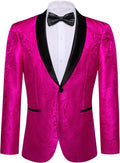 Men's Paisley Sport Coat Blazer - Embroidered 1-Button Tuxedo