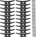 4 inch Dock Cleats 4-Pack to 24-Pack - Heavy Duty Black Marine Cleats