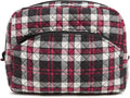 Vera Bradley Women's Large Cotton Makeup Organizer Bag for Travel