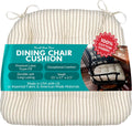Ticking Stripe Natural Dining Chair Pad - Small 15 x 17