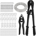 TooTaci 1/8 Stainless Steel Cable Kit, 150ft - Complete Tensioning Set