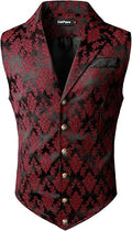 Mens Victorian Steampunk Waistcoat Vest - Gothic Cotton Blend
