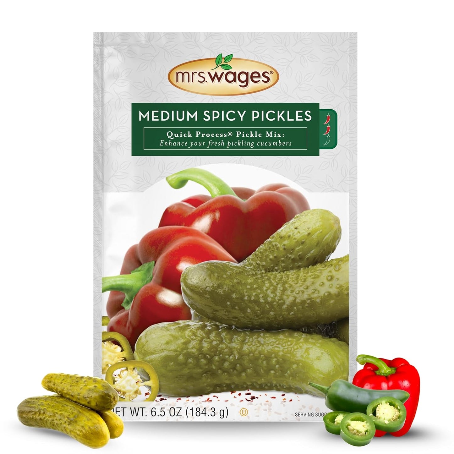 Mrs. Wages Medium Spicy Pickles Quick Process Mix for Flavor