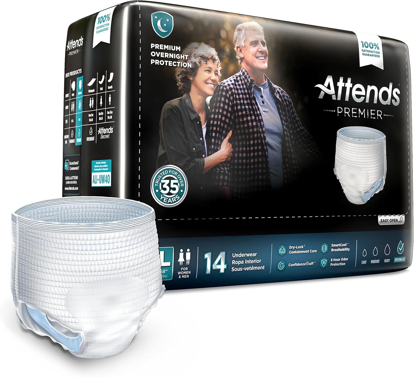 Attends Premier XL Absorbent Underwear - Pack of 14