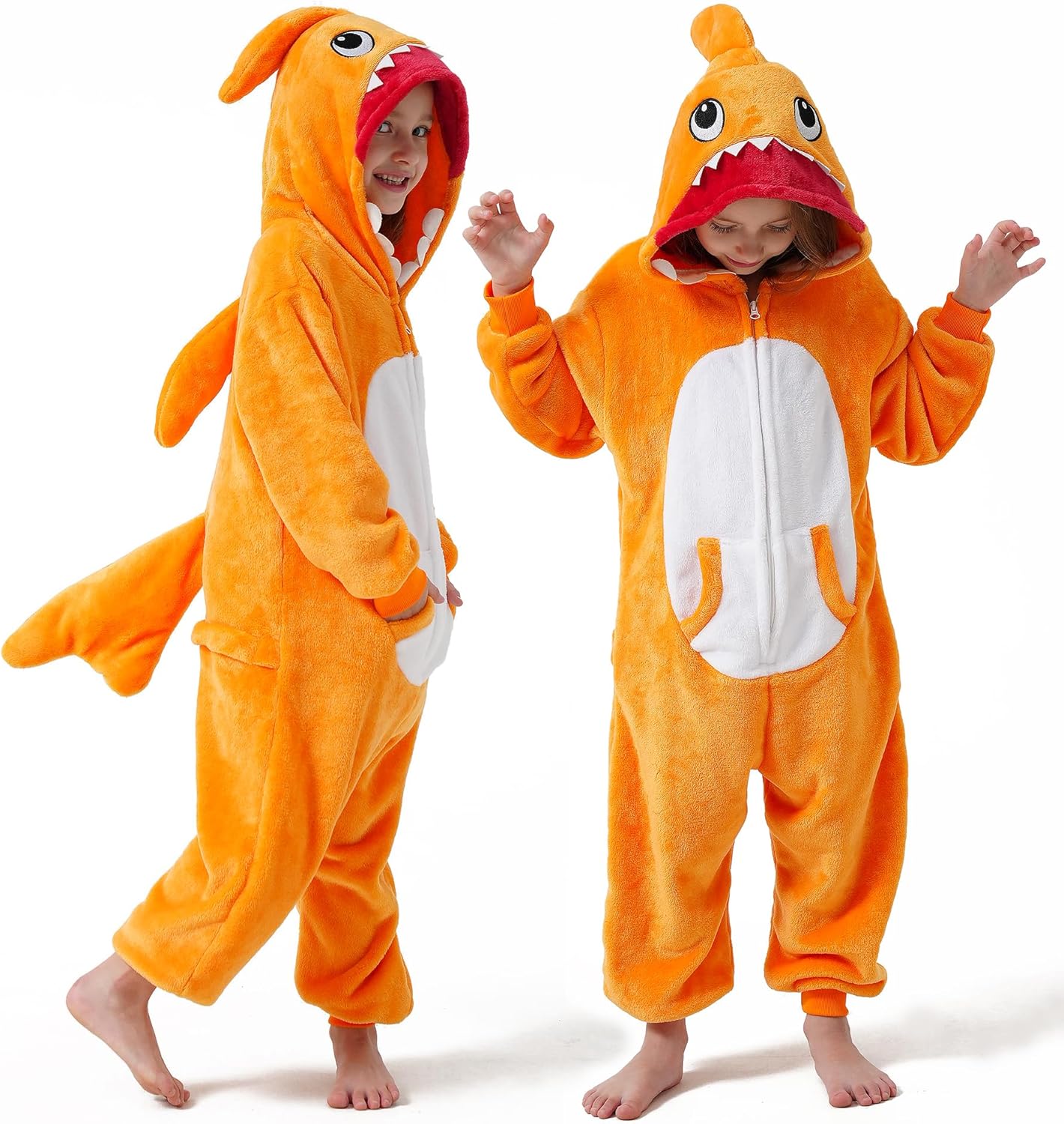 Kids Shark Onesie Costume for Boys and Girls, Fun Pajamas