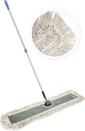 36 in Industrial Cotton Floor Dust Mop with Adjustable Steel Handle