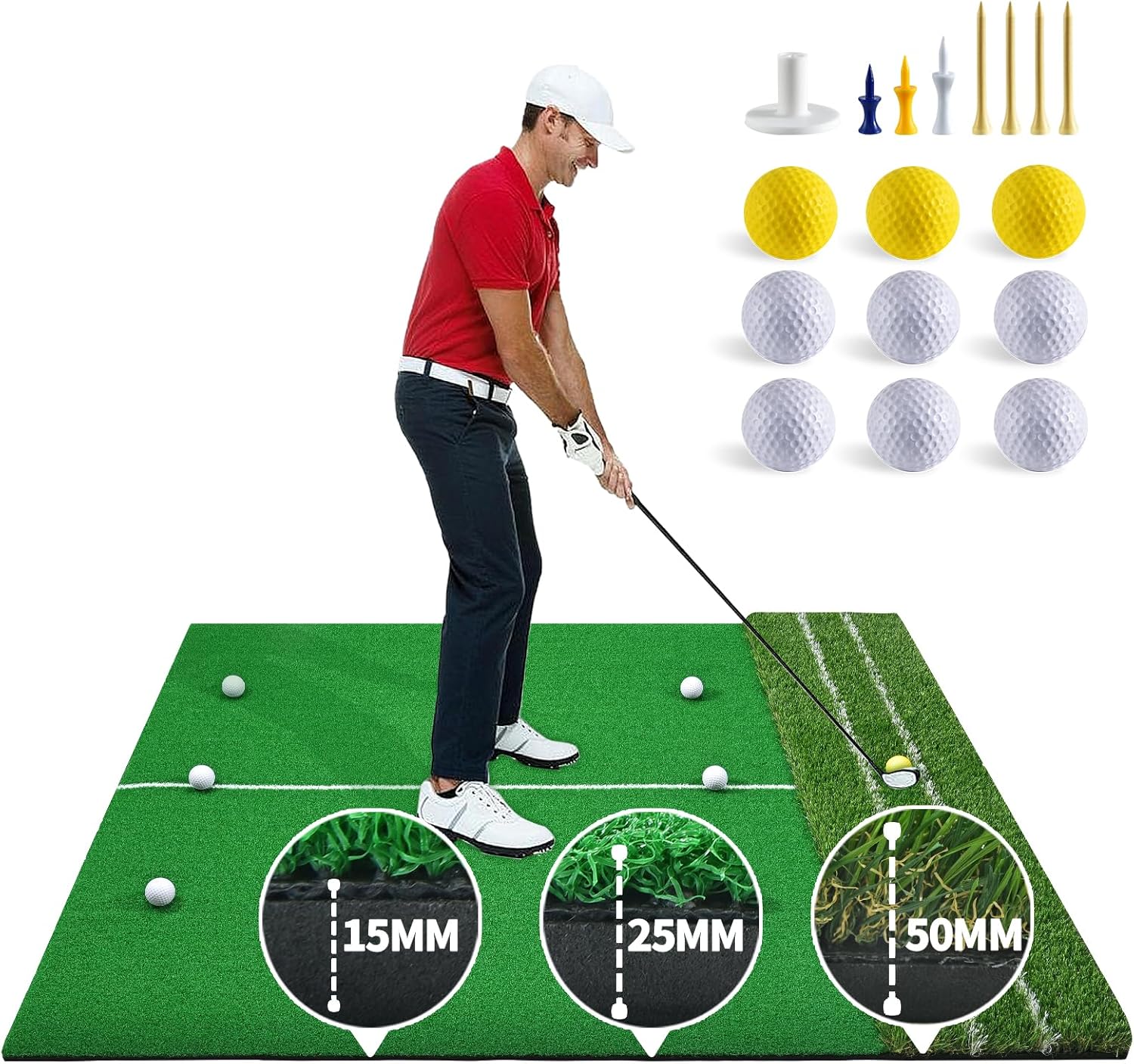 Premium Golf Training Mat Set for Pro Swing Practice