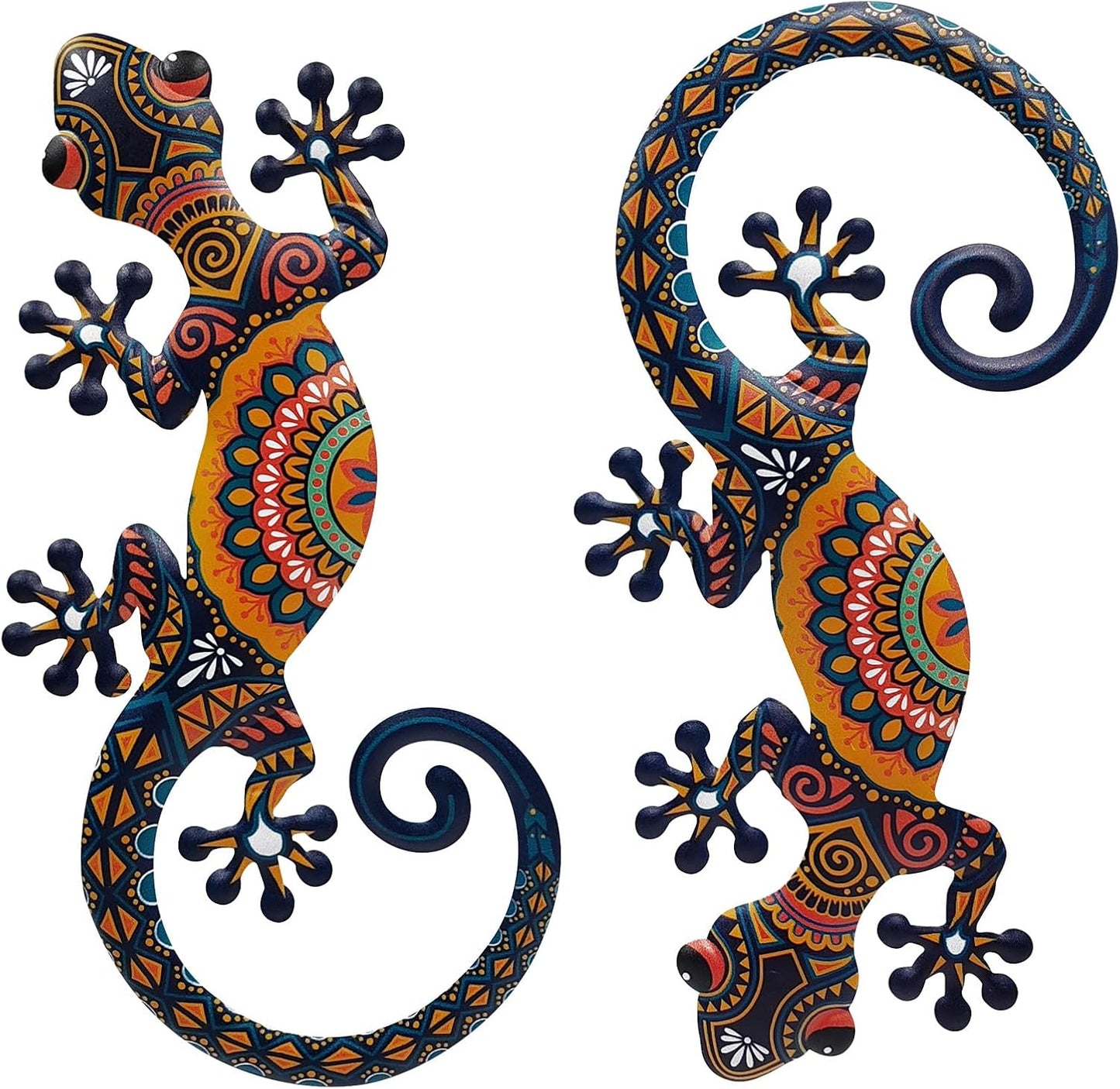 LIFFY Metal Lizard Gecko Wall Art - Unique Outdoor Decor Set