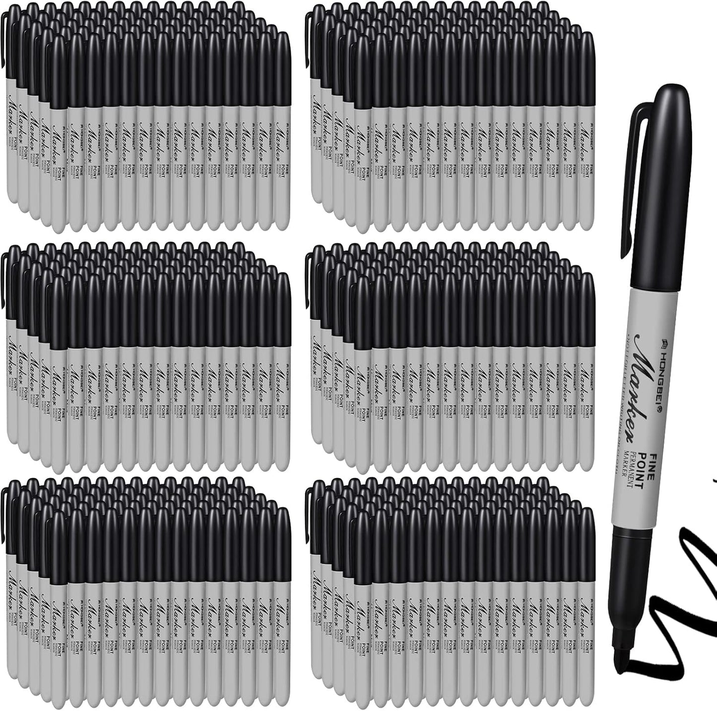 Bulk Black Permanent Markers Set for All Your Creative Needs