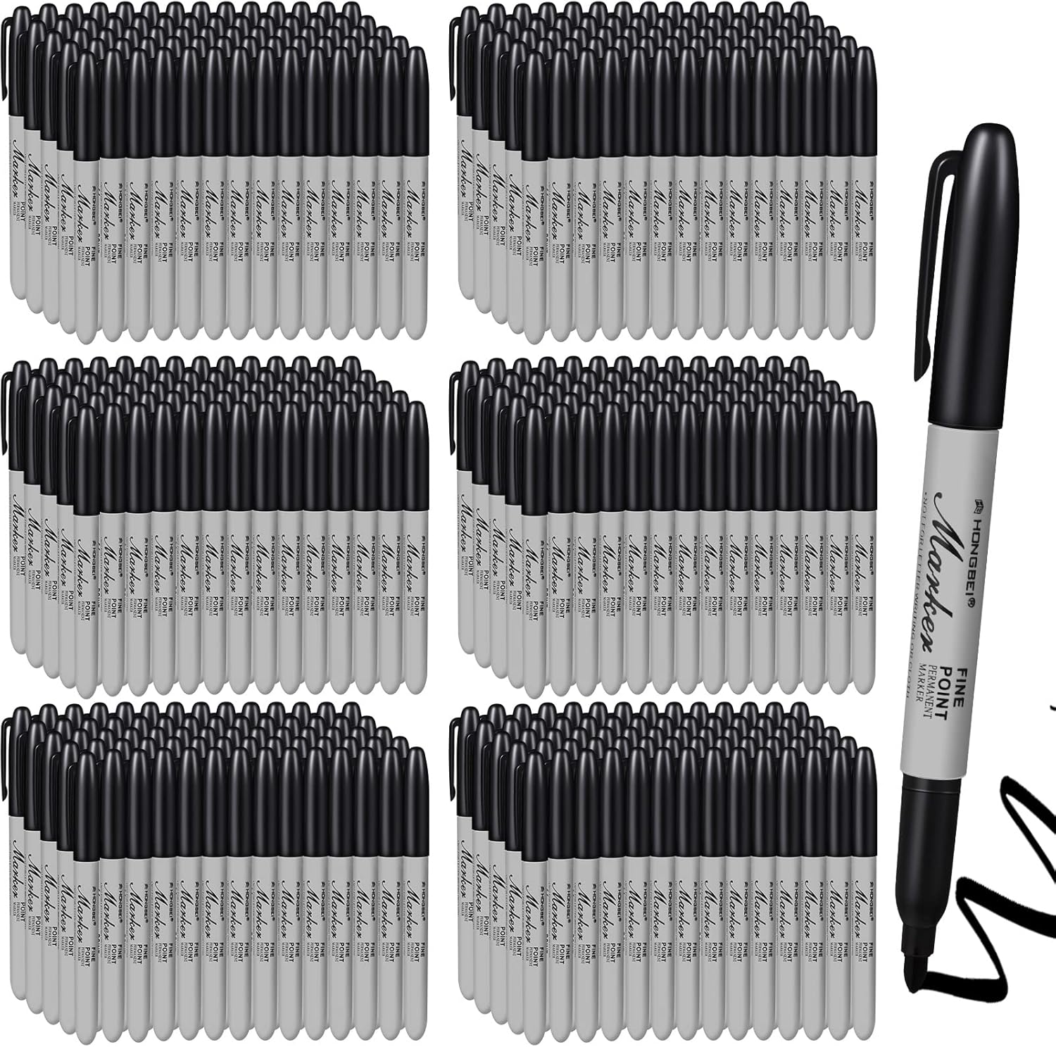 Bulk Black Permanent Markers Set for All Your Creative Needs