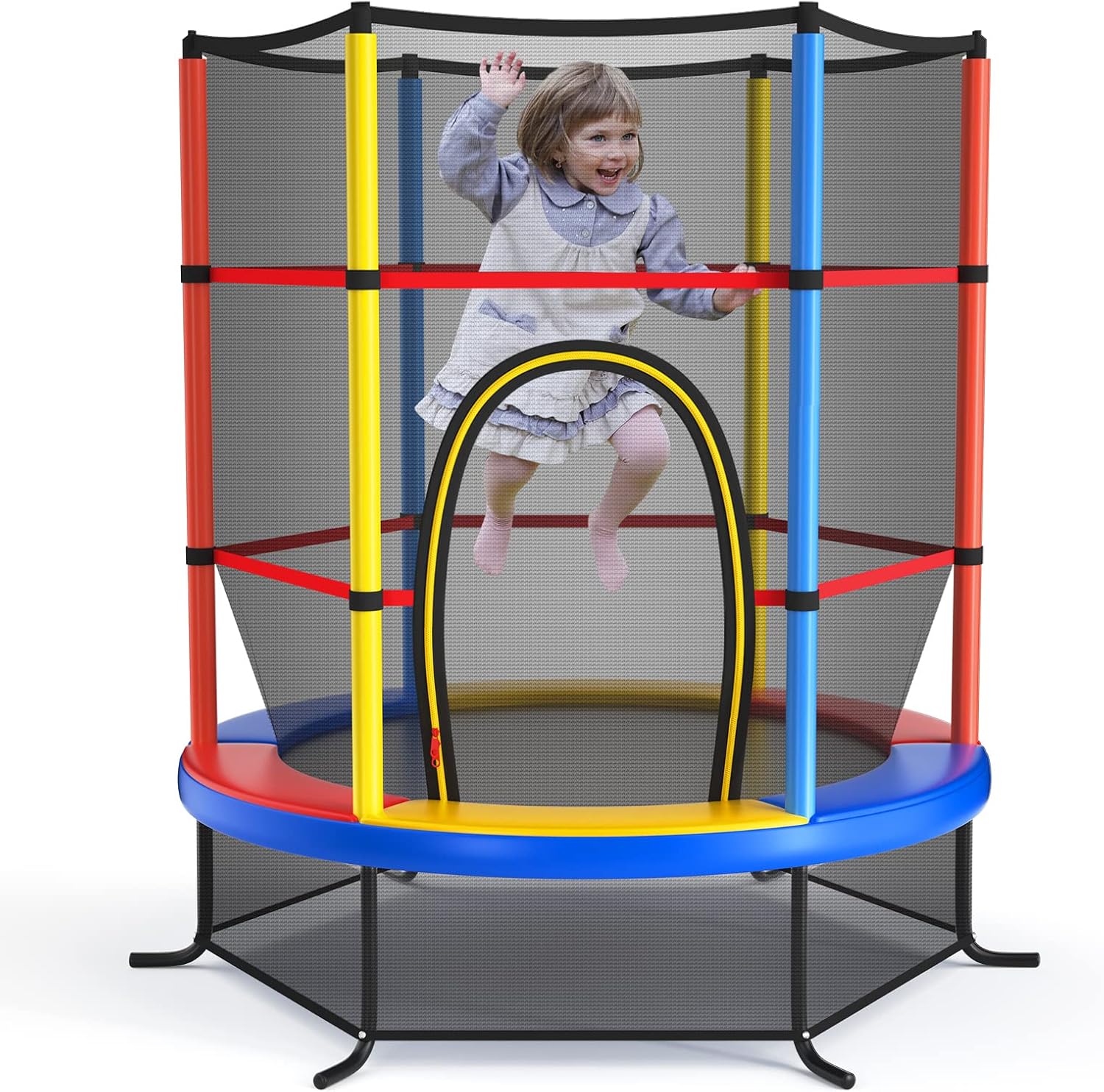 Giantex 55ft' Mini Kids Trampoline with Safety Enclosure Net