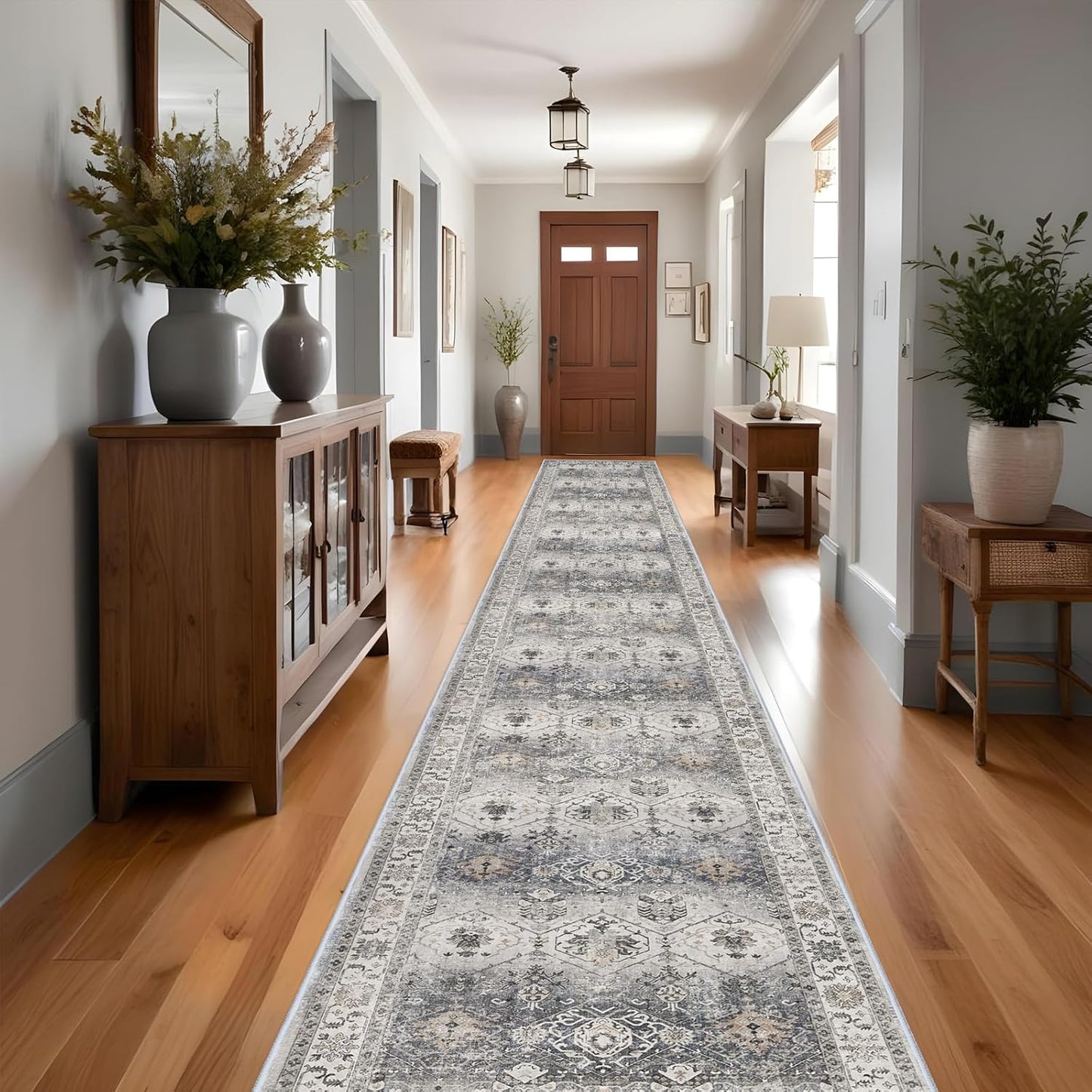 Washable Runner Rug 3x20 for Hallway and Kitchen by TOPRUUG