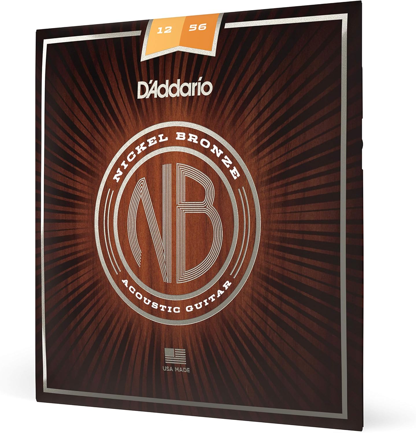 D'Addario Nickel Bronze Acoustic Guitar Strings, Light/Medium Gauge for Crisp Tones