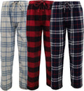 Andrew Scott Men's 3 Pack Cotton Flannel Fleece Brush Pajama Pants 55%