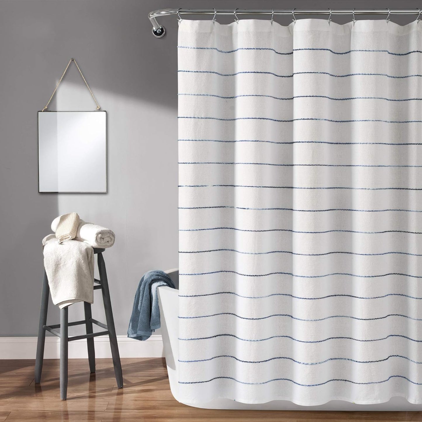 Colorful Stripe Ombre Shower Curtain - Boho Chic