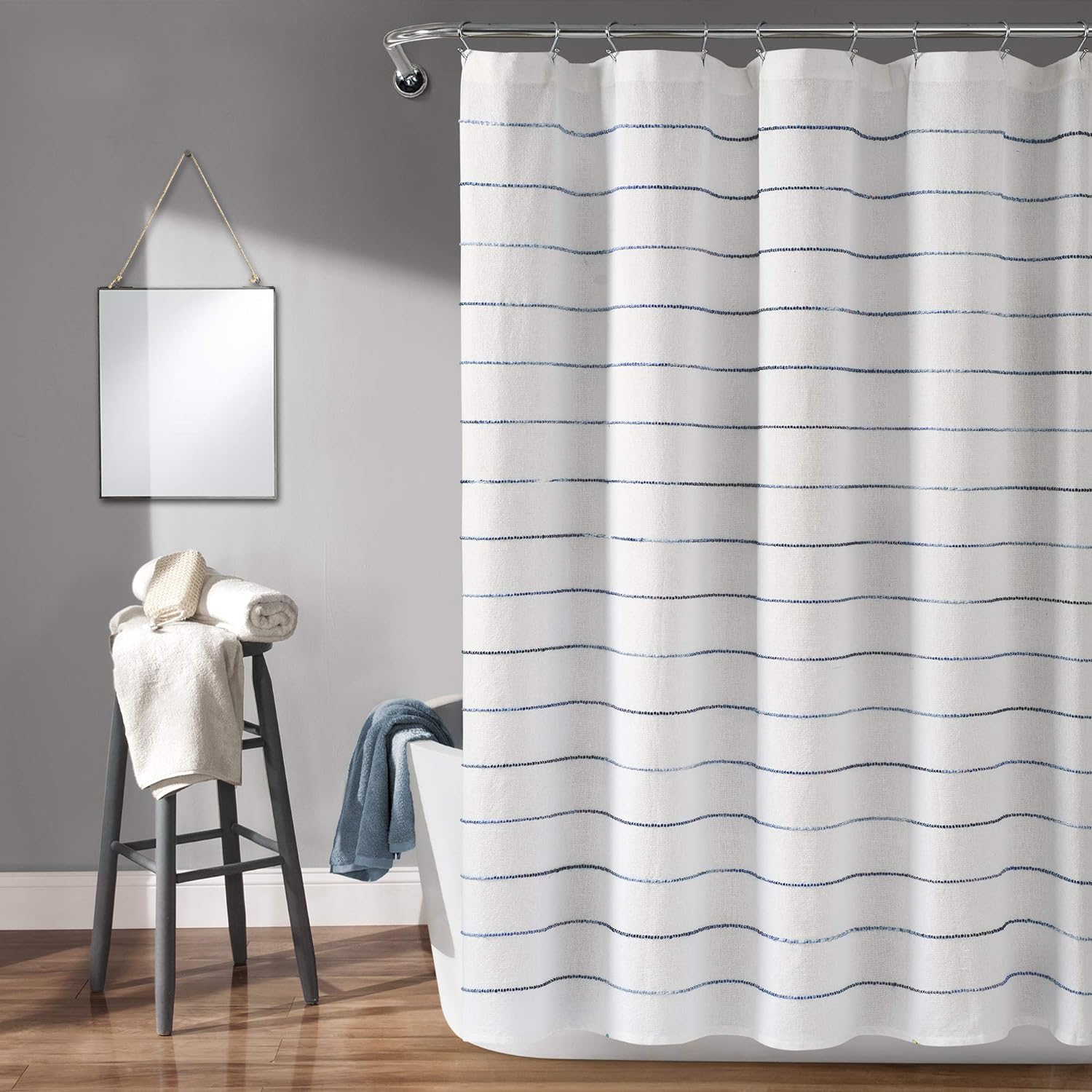 Colorful Stripe Ombre Shower Curtain - Boho Chic