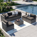 Aoxun Patio Furniture Sets 7-Piece Outdoor Conversation Set