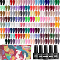 Gel Nail Polish Kit 95 Colors (5 ml) - No Wipe Base & Glossy/Matte Top