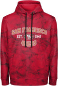 FOCO NFL Men's Wordmark Camo Performance Throwback Pullover Hoodie