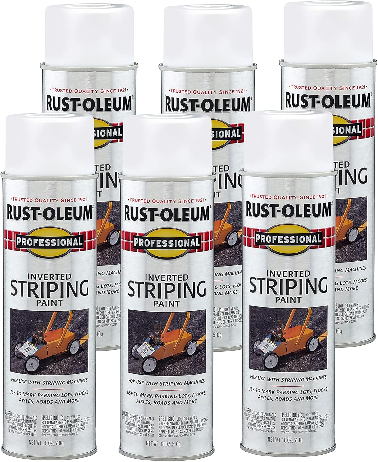 Rust-Oleum Professional Inverted Striping Spray Paint 6 Pack