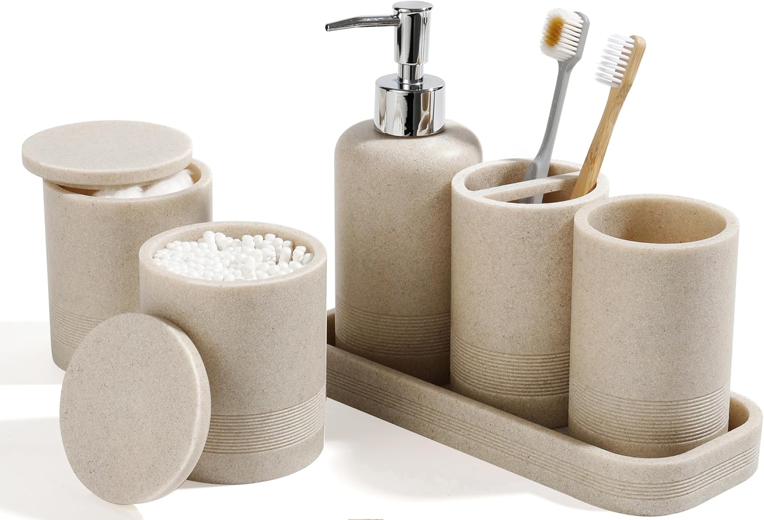 Stylish 6-Piece Bathroom Accessories Set for Modern Spaces