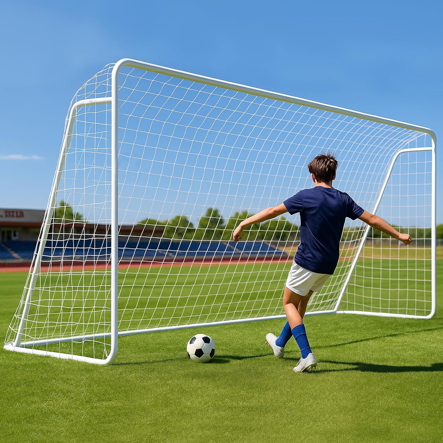MOPHOTO Foldable Soccer Goal 12x6ft for Backyard Training