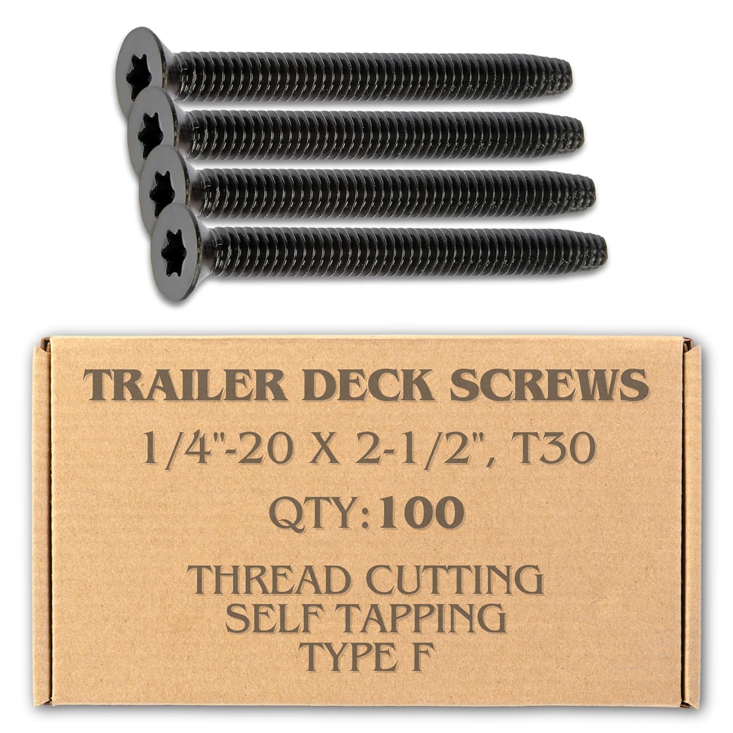 100pcs Trailer Deck Screws Self Tapping for Wood to Metal