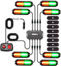 WINECO 8PCS LED Strobe Lights Kit 12V Sync Feature - Syncable Warning