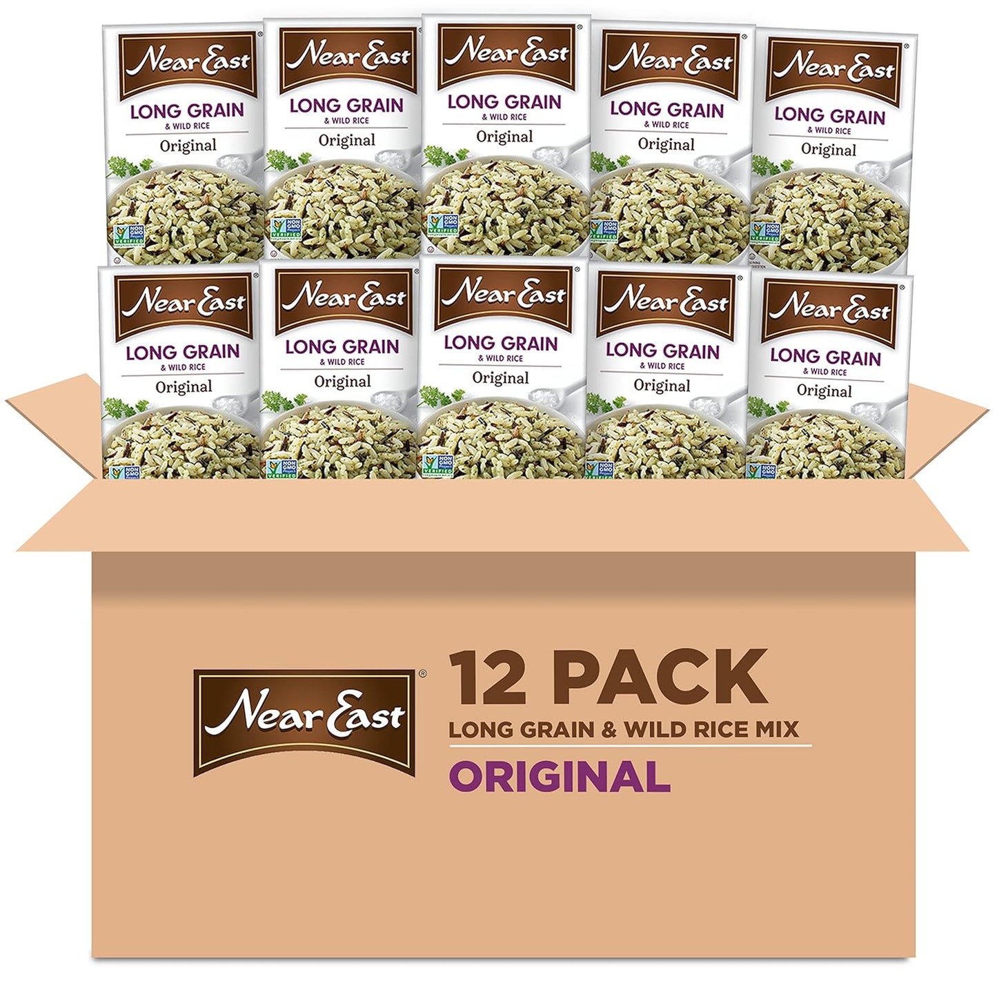 Near East Rice Pilaf Mix, Original & Wild Rice, 12 Pack
