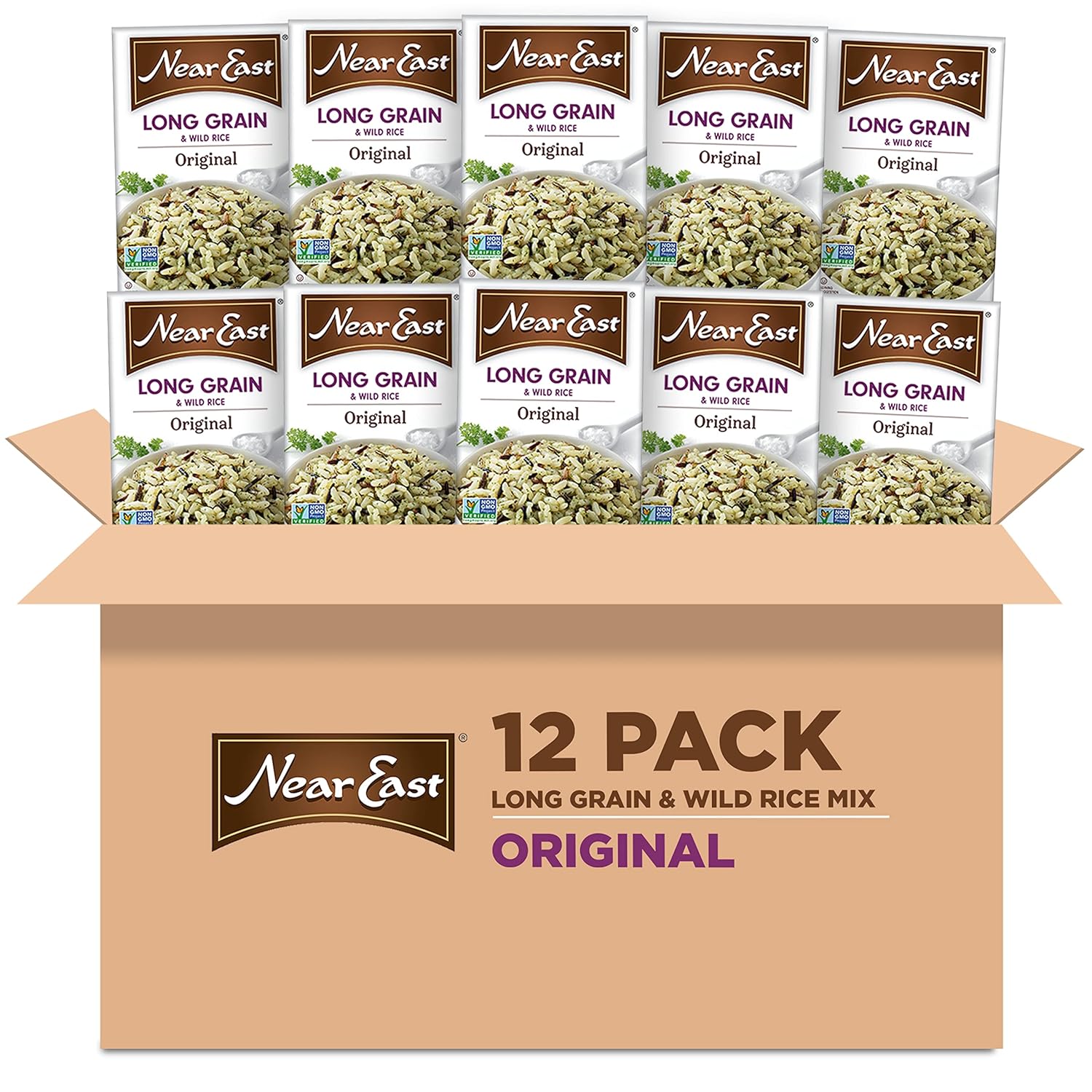 Near East Rice Pilaf Mix, Original & Wild Rice, 12 Pack