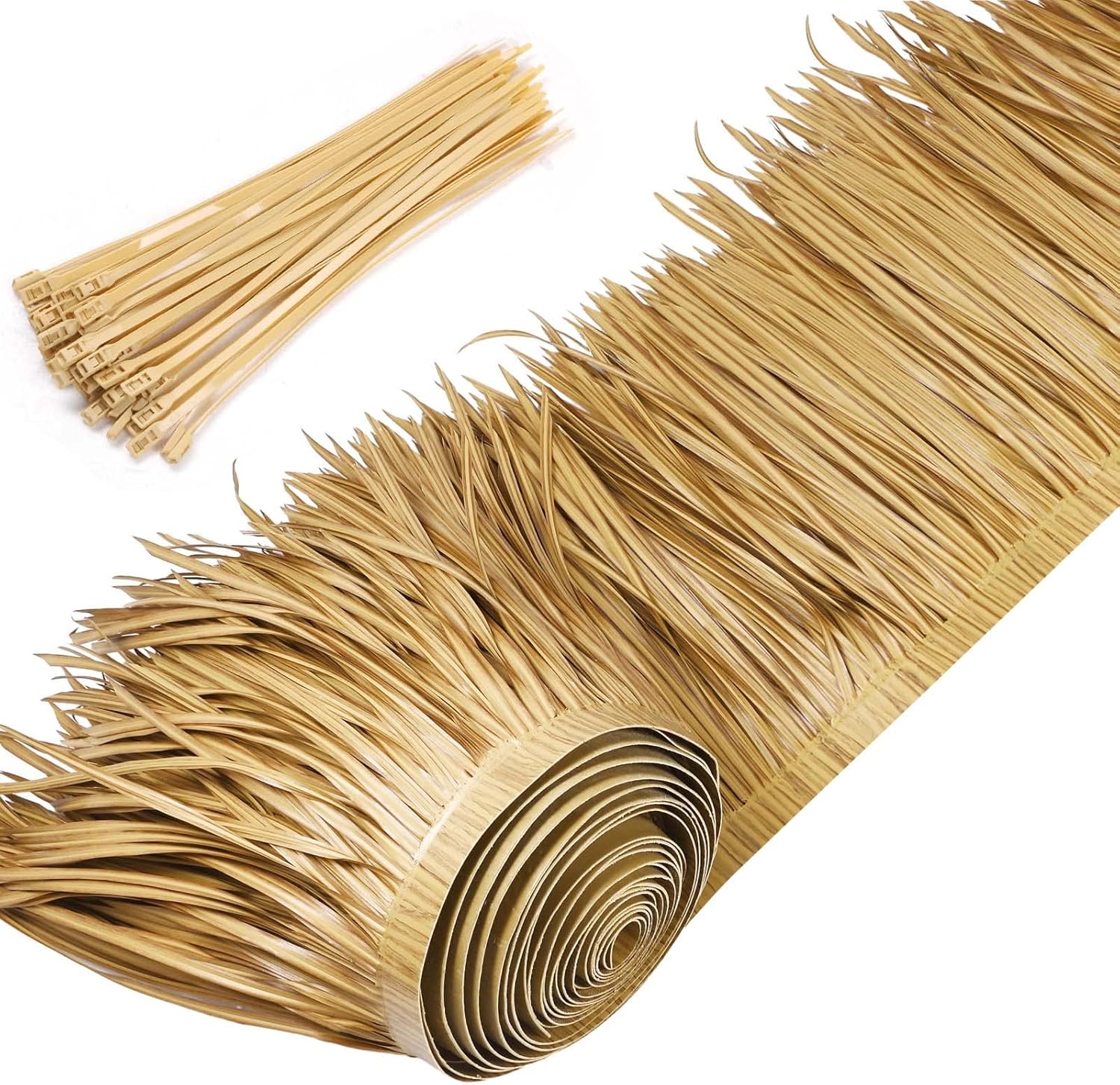 Yilloog Palm Thatch Roll for Tiki Bar and Garden Decor
