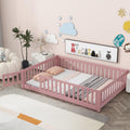 Full Size Montessori Floor Bed Frame with Convertible Door for Kids