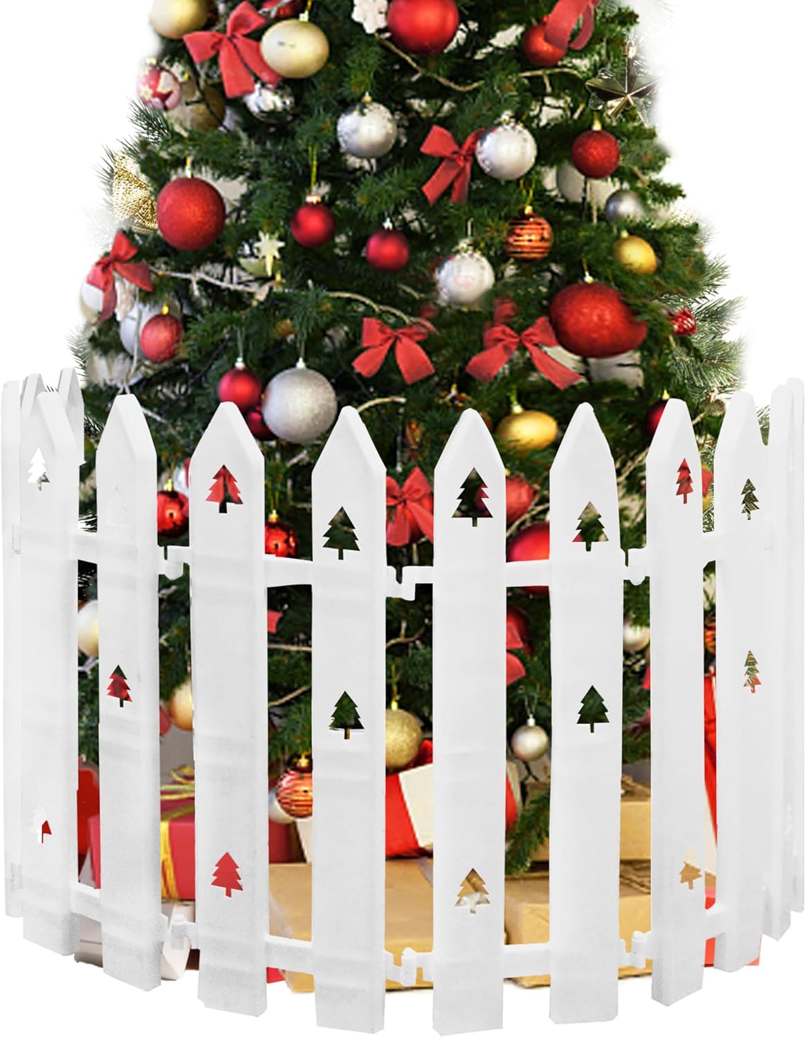 Extra Height 16 Christmas Tree Fence for Holiday Protection