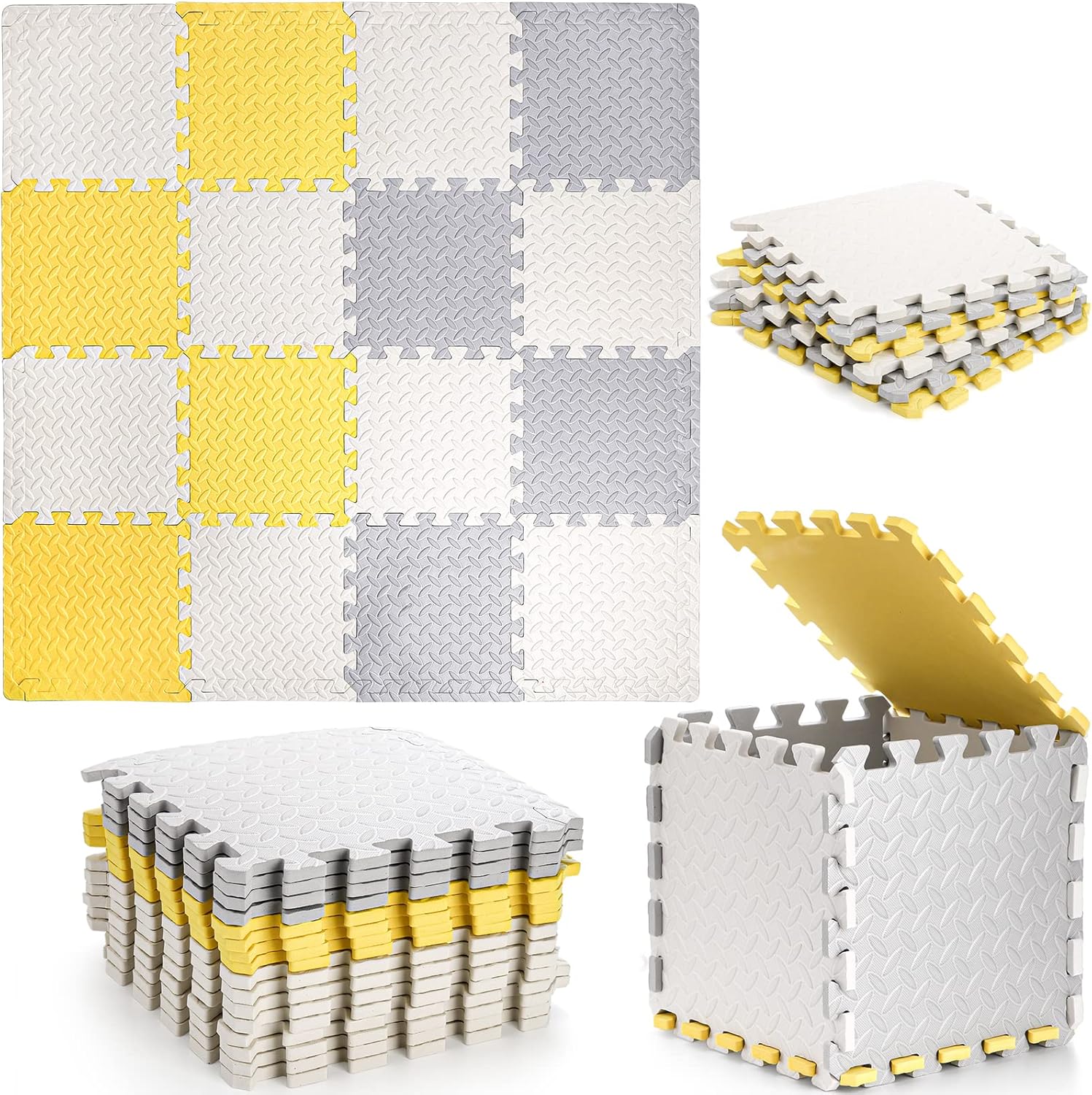 Nonslip Interlocking Foam Tiles - Safe & Stylish