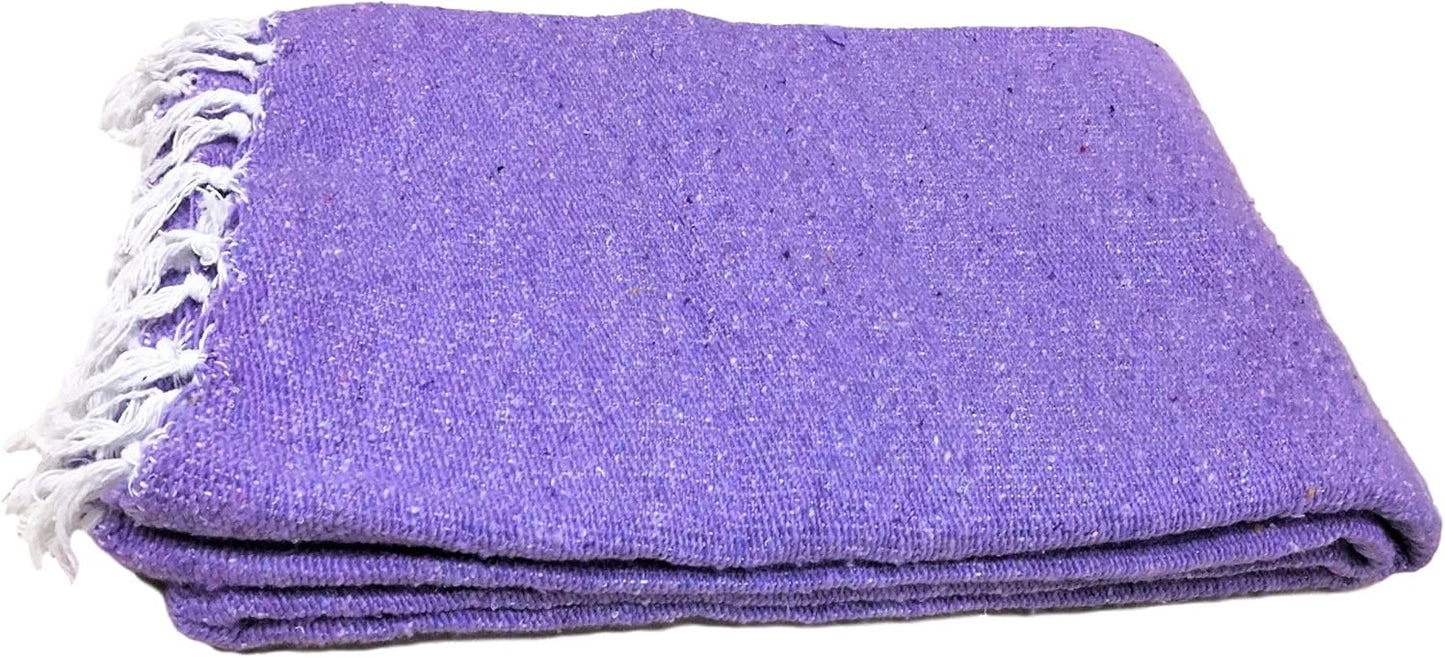 Solid Color Mexican Yoga Blanket for Yoga, Beach, and Home Use