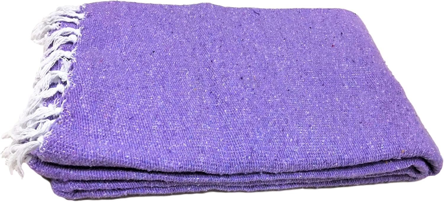 Solid Color Mexican Yoga Blanket for Yoga, Beach, and Home Use