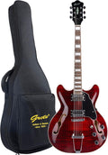GROTE Jazz Electric Guitar Semi-Hollow Body (RED) - Versatile Tone