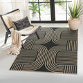 Lahome Modern Geometric Outdoor Easy Jute Rug for Entryway