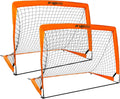 Portable Soccer Goals Set of 2 - Durable, Easy Setup for Kids