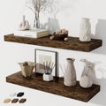 Floating Shelves for Wall 28 in Set of 2 - Rustic Wall Mounted Storage