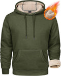 MAGCOMSEN Heavy Hoodie Sherpa Fleece Lined Pullover - Warm