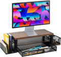 Space-Saving Monitor Stand with Drawer - Organize Like a Pro!