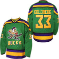 Mighty Ducks Movie Hockey Jersey - Classic White Green Fan Jersey